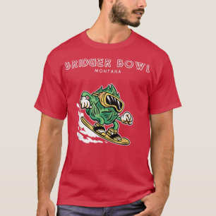 T-shirt Bridger Bowl Montana Snowboard drôle Hops de bièr