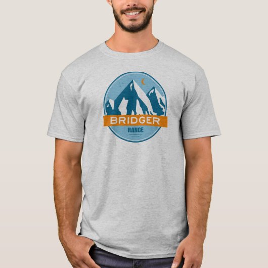 T-shirt Bridger Range Montana Stars Moon (Devant)