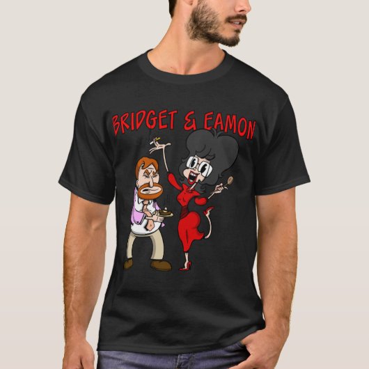 T-shirt Bridget and Eamon RTE Irishelevision Cartoon Chara (Devant)