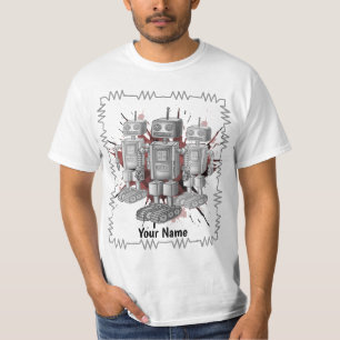 T-shirt brigade de robots de science-fiction