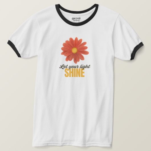 T-shirt Bright Bloom – Uplifting Floral Quote Art (Design devant)