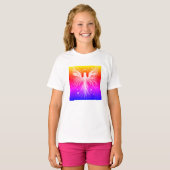 T-shirt Bright Colorful Angel Design on a Womans' (Devant entier)