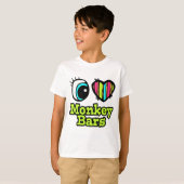 T-shirt Bright Eye Heart I Love Monkey Bars (Devant entier)