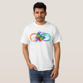 T-shirt Bright infinity with rainbow butterfly (Devant entier)