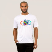 T-shirt Bright infinity with rainbow butterfly (Devant entier)