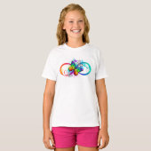 T-shirt Bright infinity with rainbow butterfly (Devant entier)