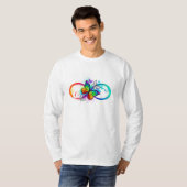 T-shirt Bright infinity with rainbow butterfly (Devant entier)
