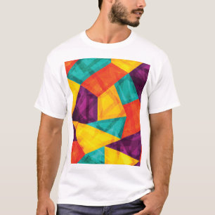 T-shirt Bright Mosaic Grunge Motif transparent