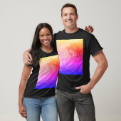 T-shirt bright rainbow poster depicting a faint wave (Unisexe)