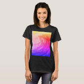 T-shirt bright rainbow poster depicting a faint wave (Devant entier)