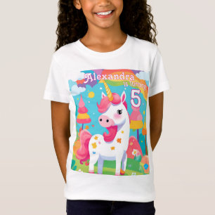 T-Shirt Bright rose mignon Unicorn Anniversaire