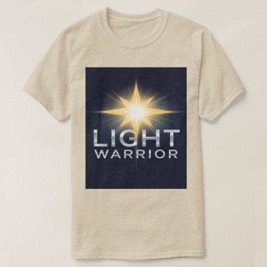 T-shirt Bright Star Shine Light Guerrier Hommes (Design devant)