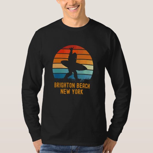 T-shirt Brighton Beach New York Sasquatch Souvenir (Devant)