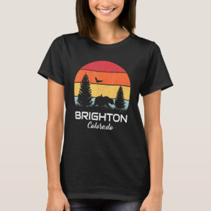 T-shirt Brighton Colorado Mountain Forest Retro Sunset