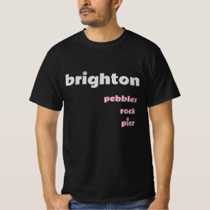 T-shirt Brighton Pebbles Rock Pier M Tee