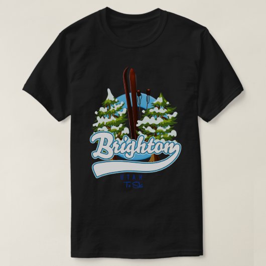 T-shirt Brighton Utah pour skier (Design devant)