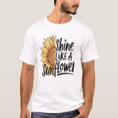 T-shirt Briller Comme Un Teil De Tournesol (Devant)