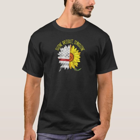 T-shirt Briller soleil brillant Feu de tournesol mince de  (Devant)