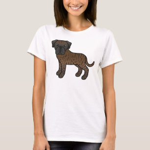 T-shirt Brindle Anglais Mastiff mignon chien de dessin