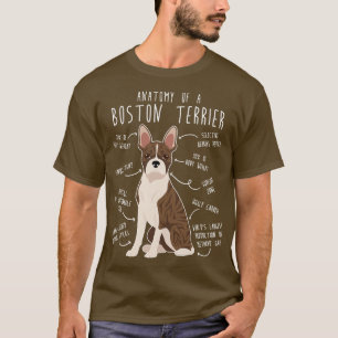 T-shirt Brindle Boston Terrier Dog Anatomie