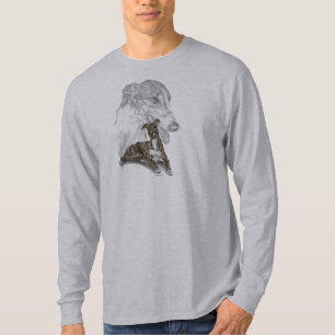 T-shirt Brindle Greyhound Chig Art