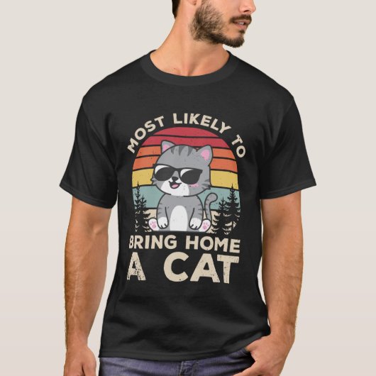T-shirt Bring Home Cat Pet Animals  Cute Cats Owner Graphi (Devant)