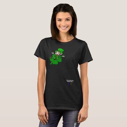 T-shirt Bring Luck on St Patrick Day Leprechaun (Devant entier)