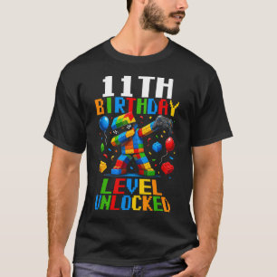T-shirt Brique de construction pour 11e anniversaire Drôle
