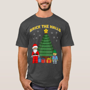 T-shirt Briques de construction de Noël Briquehe Salles Bl