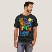 T-shirt Briques de graffitis : Abstrait urbain (Devant entier)