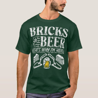 T-shirt Briques et Bière Trowel Bricklayer Cadeau