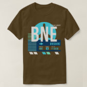 T-shirt Brisbane BNE Code de l'aéroport Bbagages (Design devant)