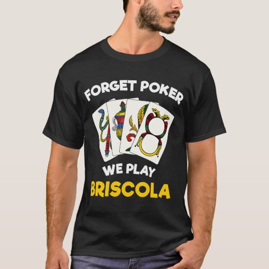 T-shirt Briscola Citation Italienne Jeu de carte (Devant)