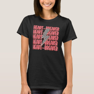 T-shirt Brise cardiaque À damiers foudre Funny Valentines