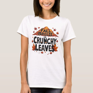 T-shirt Brise d'automne et Feuilles croquants - Pile feuil