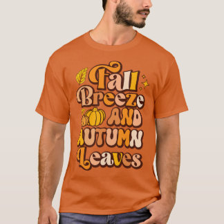 T-shirt brise d'automne et feuilles d'automne