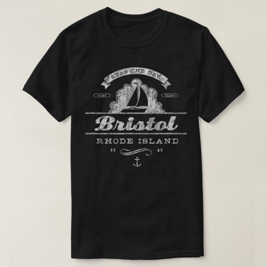 T-shirt Bristol RI Sailboat Vintage Nautique Retour (Design devant)