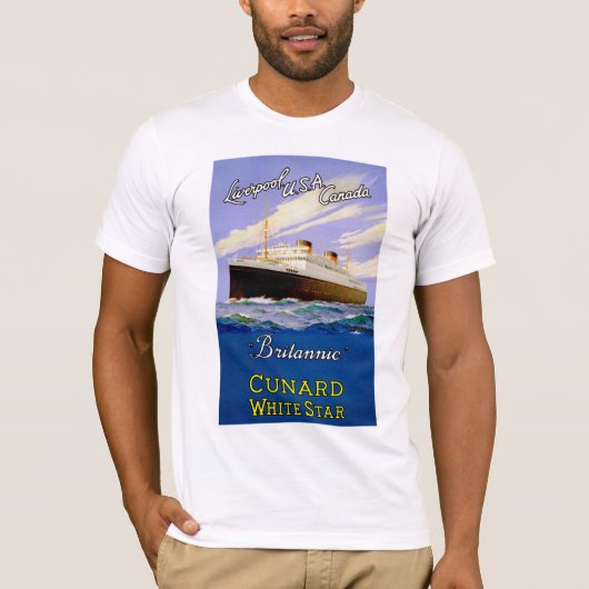 T-shirt ~ Britannic Liverpool, Etats-Unis, Canada (Devant)