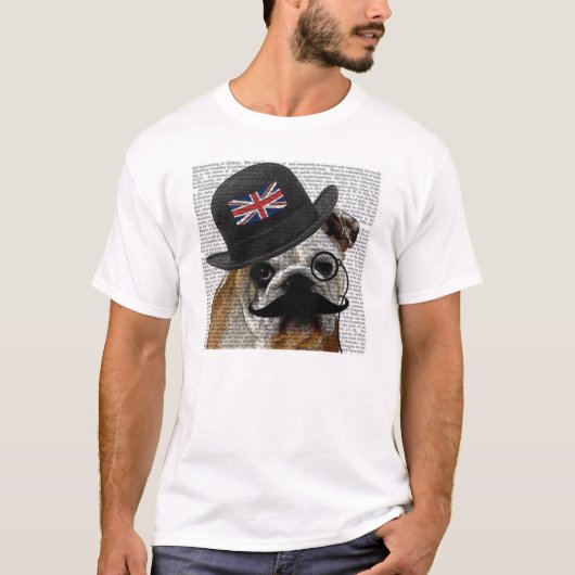 T-shirt britannique de bouledogue (Devant)