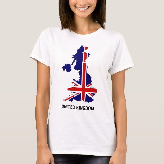 T-shirt britannique de carte (Devant)