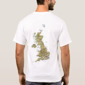 T-shirt BRITANNIQUE de drapeau et de carte (Dos)