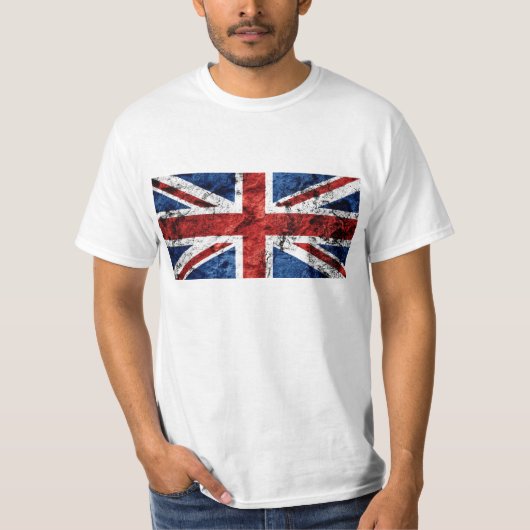T-shirt BRITANNIQUE de GRUNGE de DRAPEAU (Devant)
