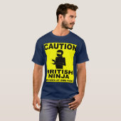 T-shirt britannique de Ninja (Devant entier)