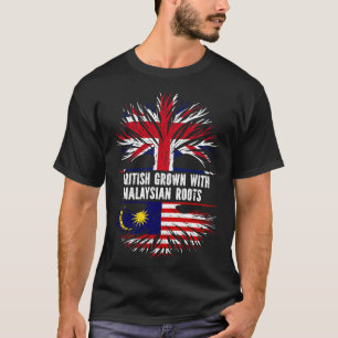 T-shirt Britanniques avec racines malaisiennes Royaume-Uni