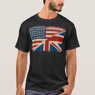 T-shirt British American Flag