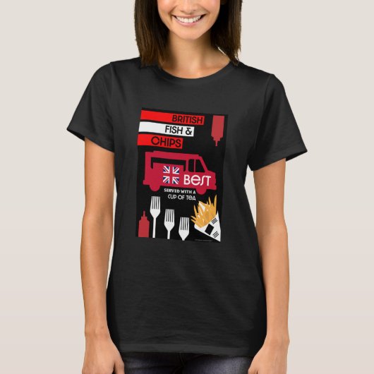 T-shirt British Classic Fish And Chips (Devant)