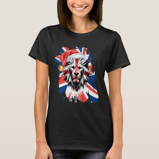 T-shirt British Flag Christmas Royaume-Uni Anglais Premium (Devant)