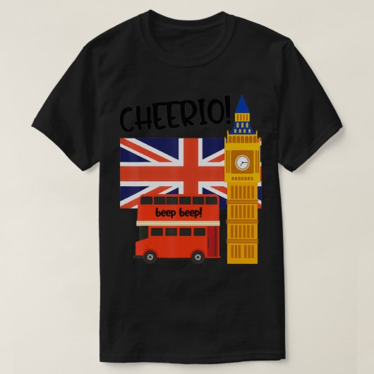 T-shirt British Flag United Kingdom England Quote Travel B (Design devant)