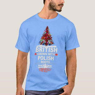 T-shirt British Grosse avec des racines polonaises cadeau