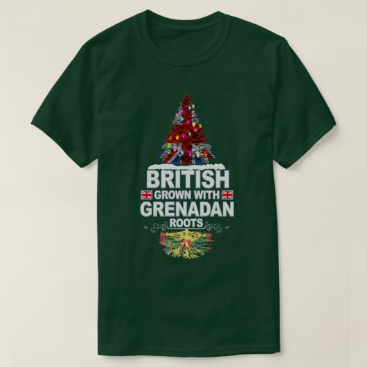 T-shirt British Grosses with Grenadan Roots Cadeau pour Gr (Design devant)